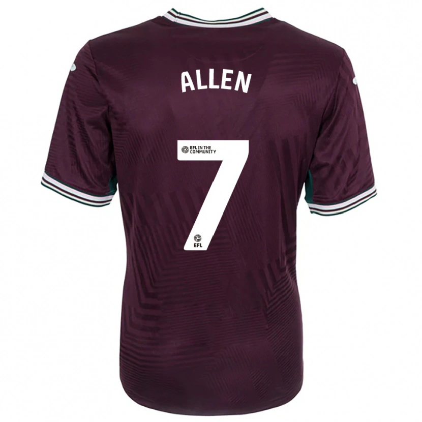 Danxen Hombre Camiseta Joe Allen #7 Rojo Óxido Blanco 2ª Equipación 2025/26 La Camisa México