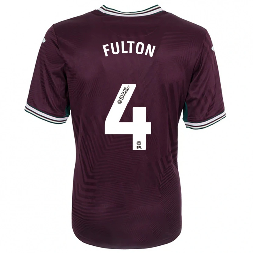 Danxen Hombre Camiseta Jay Fulton #4 Rojo Óxido Blanco 2ª Equipación 2025/26 La Camisa México
