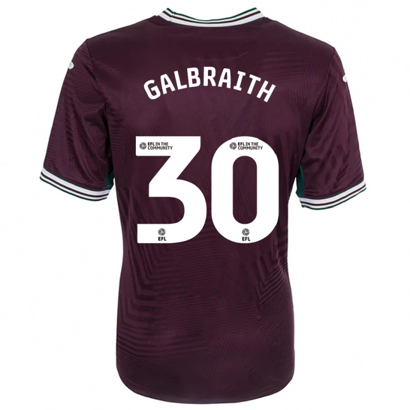 Danxen Hombre Camiseta Ethan Galbraith #30 Rojo Óxido Blanco 2ª Equipación 2025/26 La Camisa México