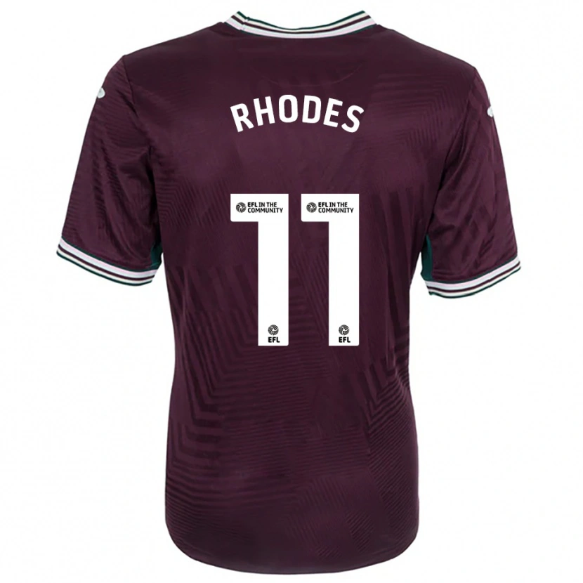 Danxen Hombre Camiseta Kai Rhodes #11 Rojo Óxido Blanco 2ª Equipación 2025/26 La Camisa México
