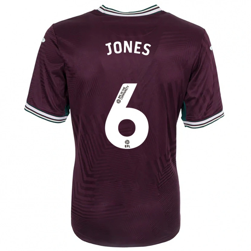 Danxen Hombre Camiseta Iestyn Jones #6 Rojo Óxido Blanco 2ª Equipación 2025/26 La Camisa México