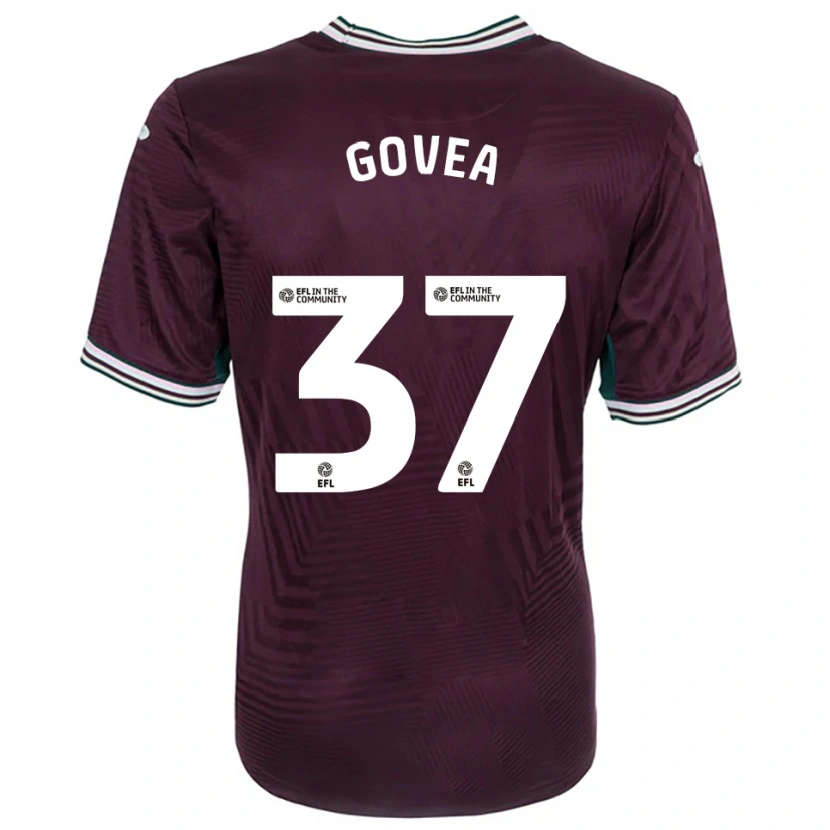 Danxen Hombre Camiseta Aimar Govea #37 Rojo Óxido Blanco 2ª Equipación 2025/26 La Camisa México