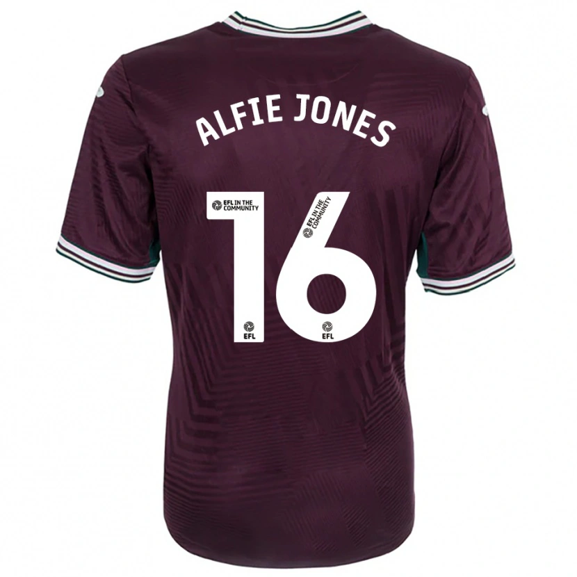 Danxen Hombre Camiseta Alfie Jones #16 Rojo Óxido Blanco 2ª Equipación 2025/26 La Camisa México