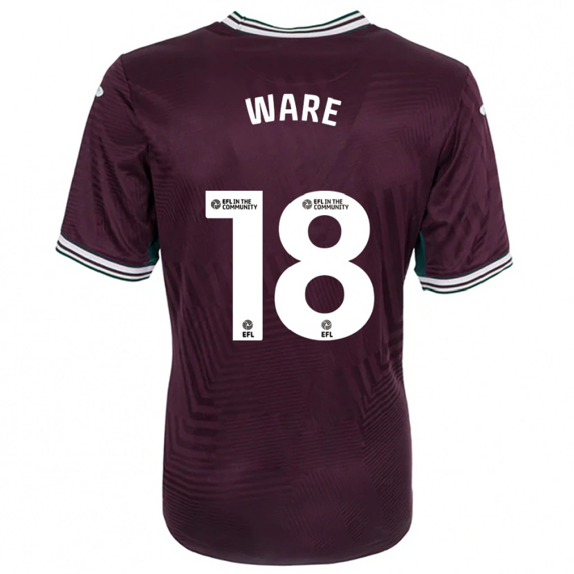 Danxen Hombre Camiseta Phoebe Ware #18 Rojo Óxido Blanco 2ª Equipación 2025/26 La Camisa México