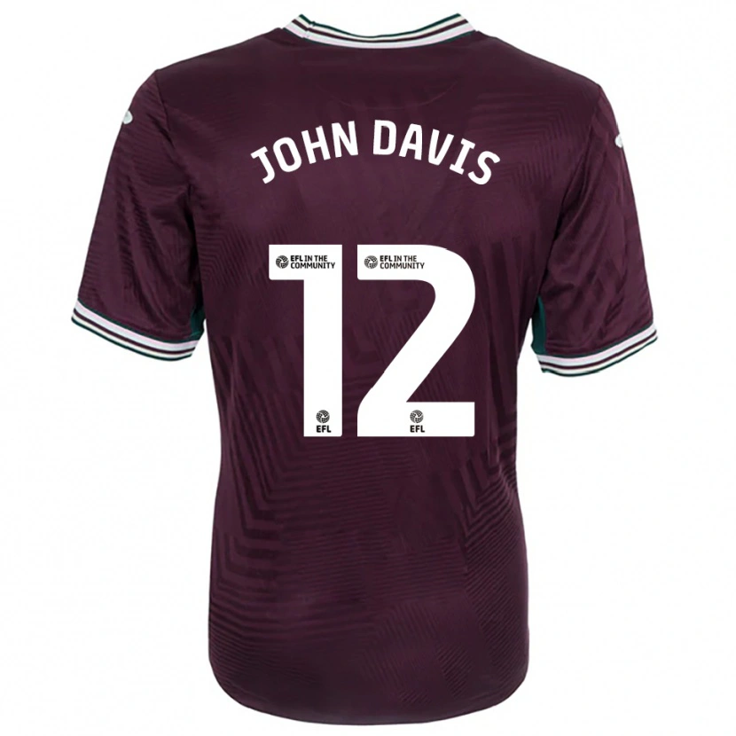 Danxen Hombre Camiseta Stacey John-Davis #12 Rojo Óxido Blanco 2ª Equipación 2025/26 La Camisa México