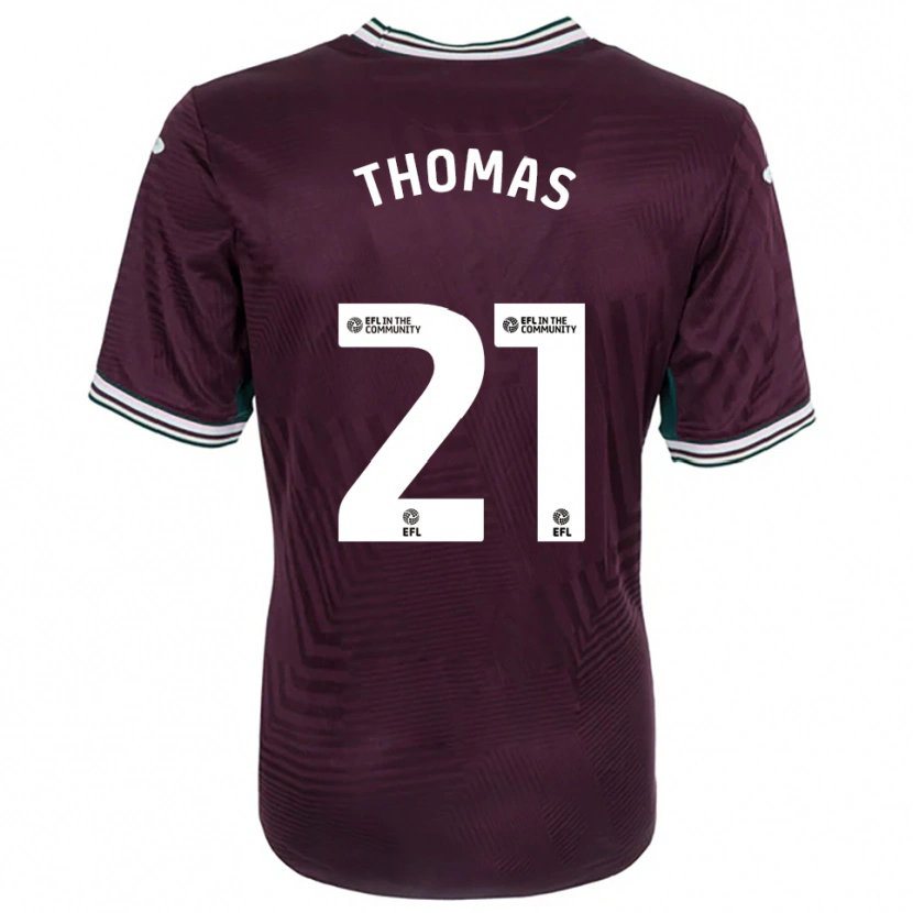 Danxen Hombre Camiseta Emily Thomas #21 Rojo Óxido Blanco 2ª Equipación 2025/26 La Camisa México
