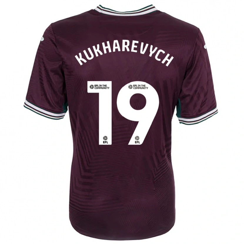 Danxen Hombre Camiseta Mykola Kukharevych #19 Rojo Óxido Blanco 2ª Equipación 2025/26 La Camisa México