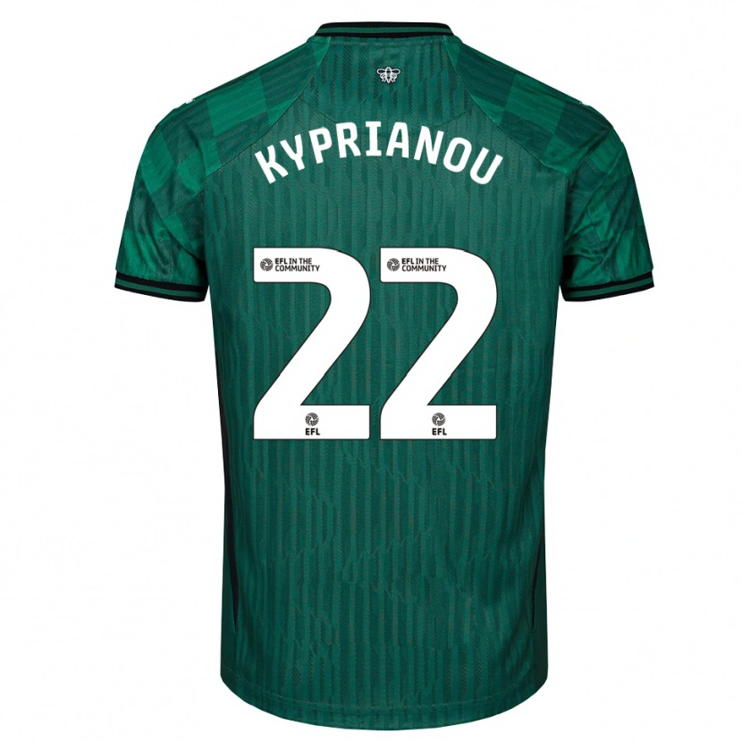 Danxen Hombre Camiseta Hector Kyprianou #22 Verde Negro 2ª Equipación 2025/26 La Camisa México