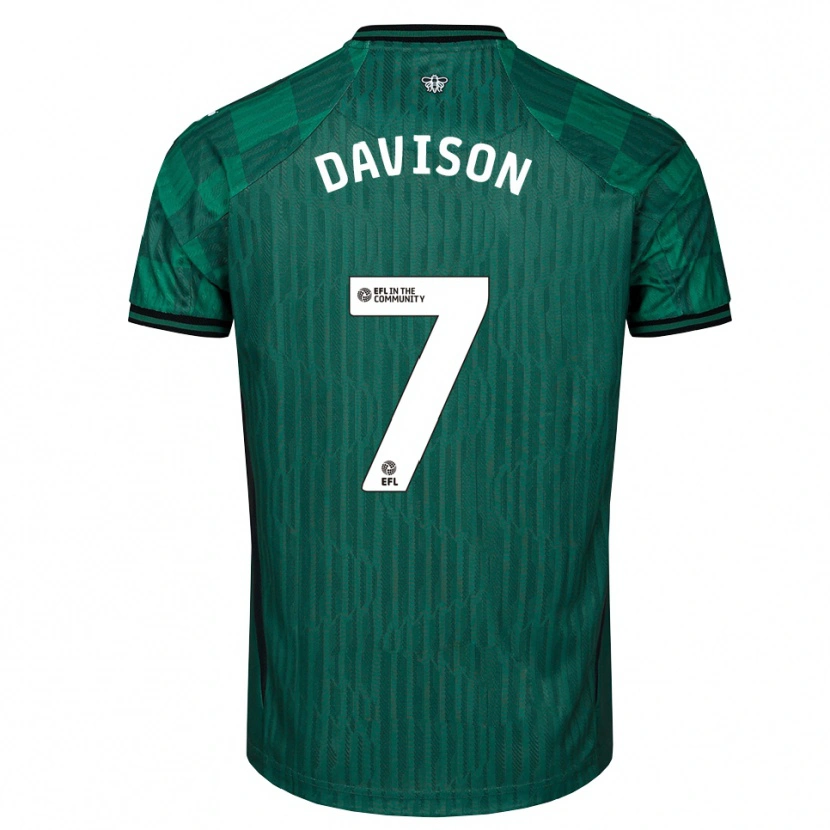 Danxen Hombre Camiseta Gemma Davison #7 Verde Negro 2ª Equipación 2025/26 La Camisa México