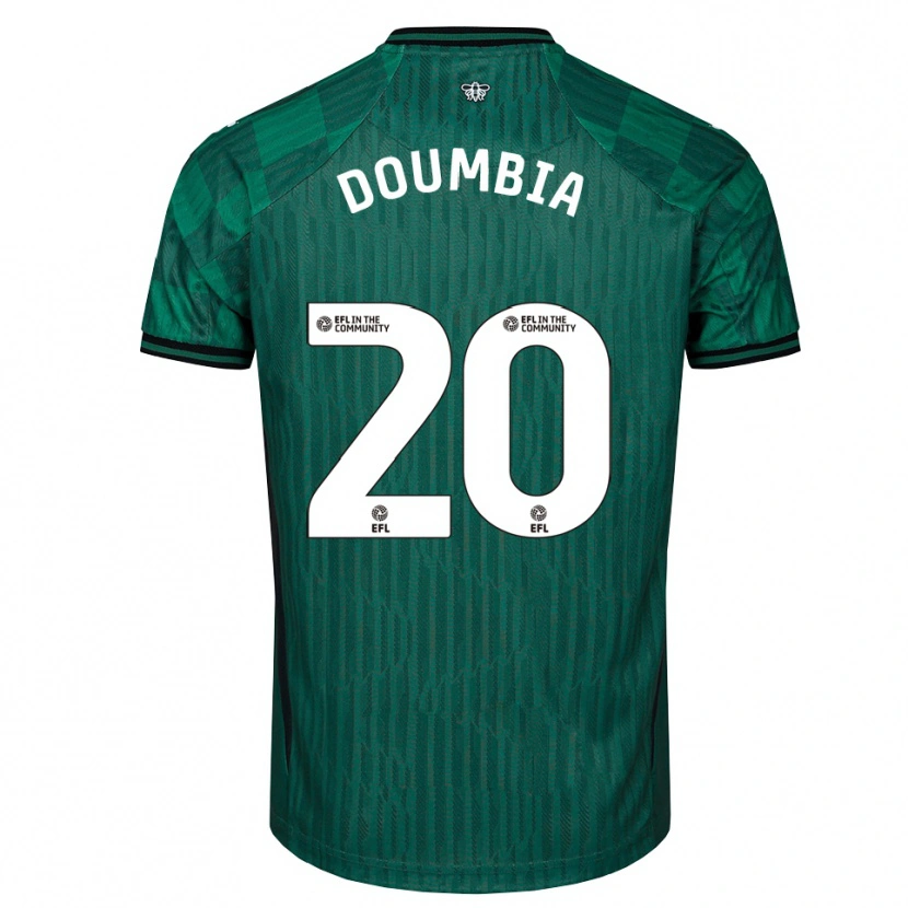 Danxen Hombre Camiseta Mamadou Doumbia #20 Verde Negro 2ª Equipación 2025/26 La Camisa México