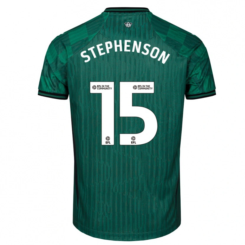 Danxen Hombre Camiseta Ollie Stephenson #15 Verde Negro 2ª Equipación 2025/26 La Camisa México