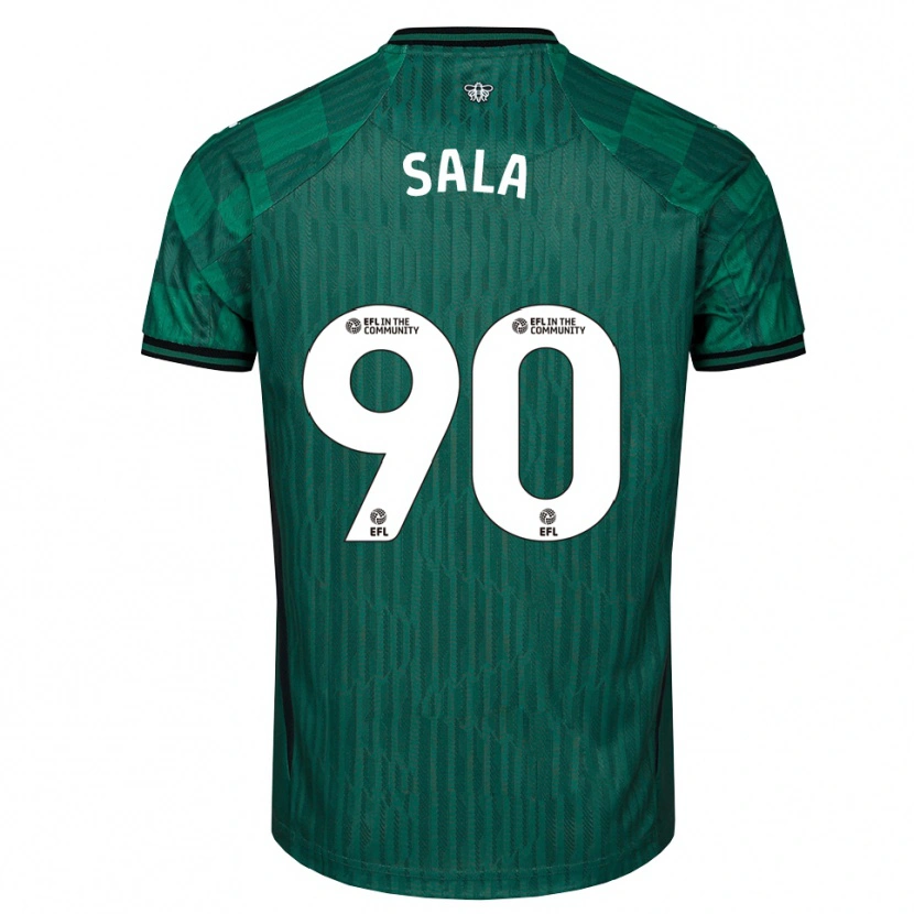 Danxen Hombre Camiseta Joel Sala #90 Verde Negro 2ª Equipación 2025/26 La Camisa México