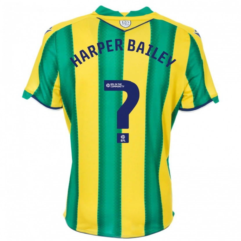 Danxen Hombre Camiseta Aaron Harper-Bailey #0 Amarillo Verde 2ª Equipación 2025/26 La Camisa México