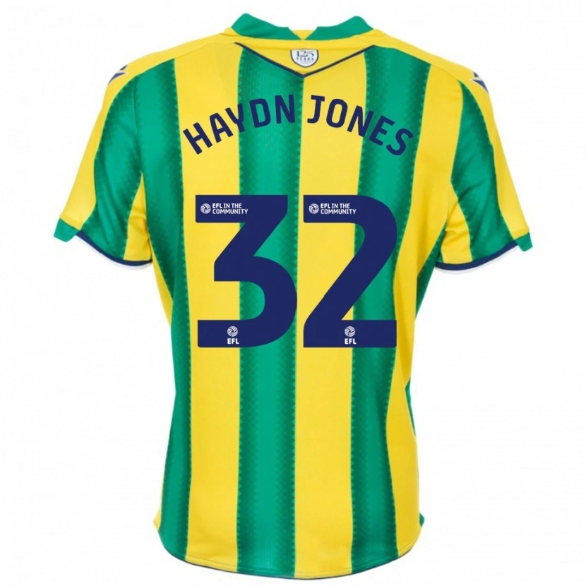 Danxen Hombre Camiseta Mackenzie Haydn Jones #32 Amarillo Verde 2ª Equipación 2025/26 La Camisa México