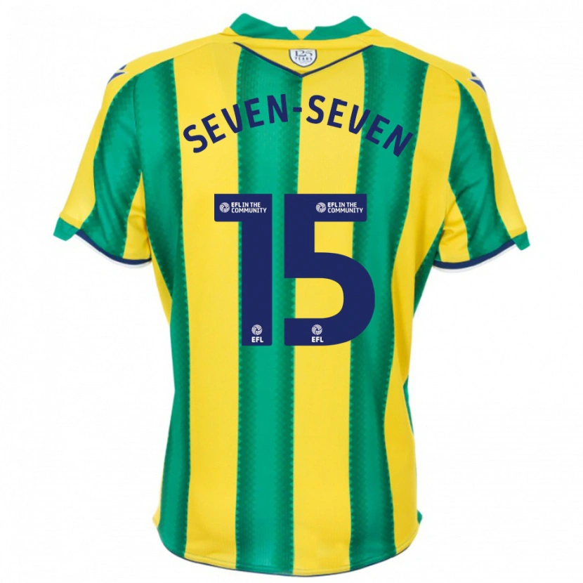 Danxen Hombre Camiseta Justin Seven-Seven #15 Amarillo Verde 2ª Equipación 2025/26 La Camisa México