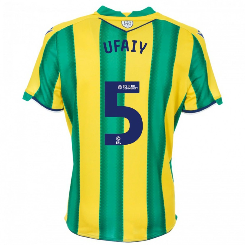 Danxen Hombre Camiseta Kevin Ufaiy #5 Amarillo Verde 2ª Equipación 2025/26 La Camisa México