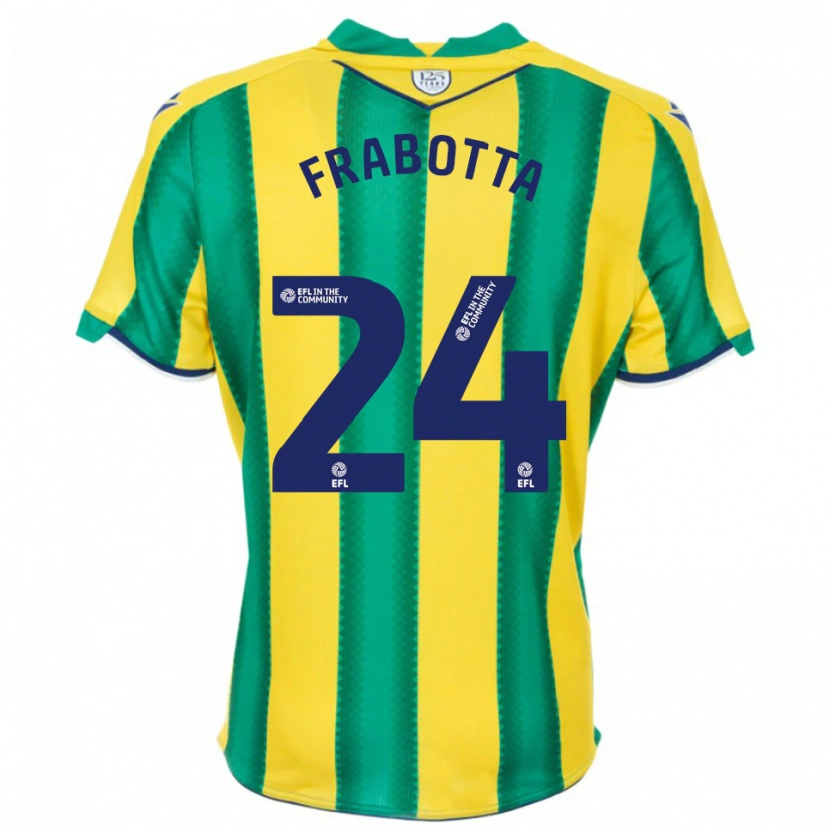 Danxen Hombre Camiseta Gianluca Frabotta #24 Amarillo Verde 2ª Equipación 2025/26 La Camisa México