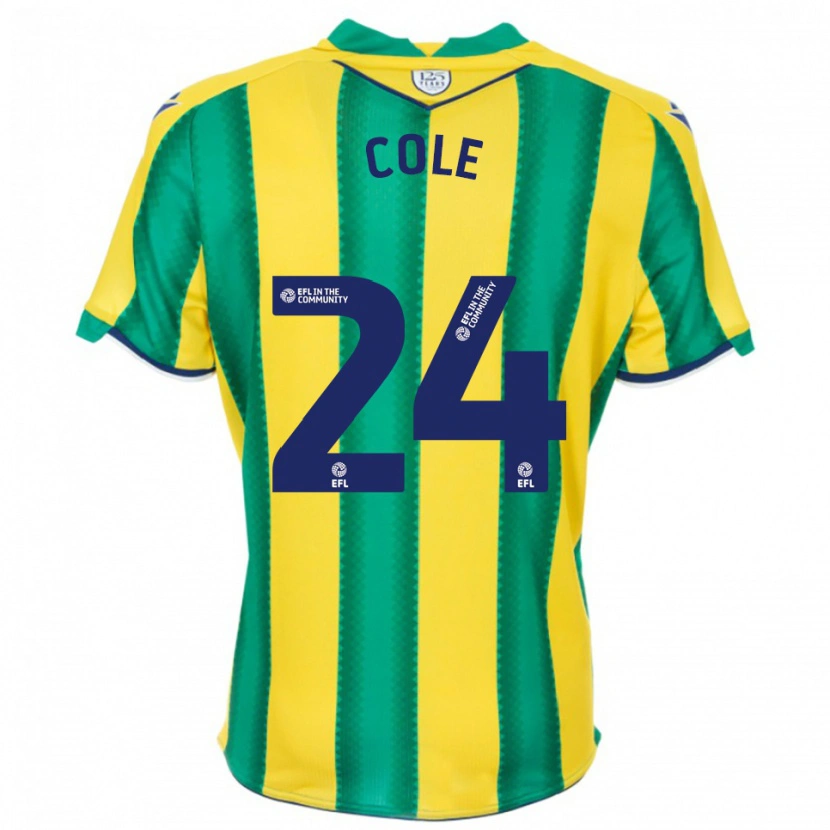 Danxen Hombre Camiseta Delphi Cole #24 Amarillo Verde 2ª Equipación 2025/26 La Camisa México