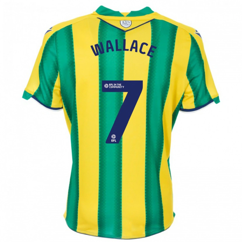 Danxen Hombre Camiseta Jed Wallace #7 Amarillo Verde 2ª Equipación 2025/26 La Camisa México