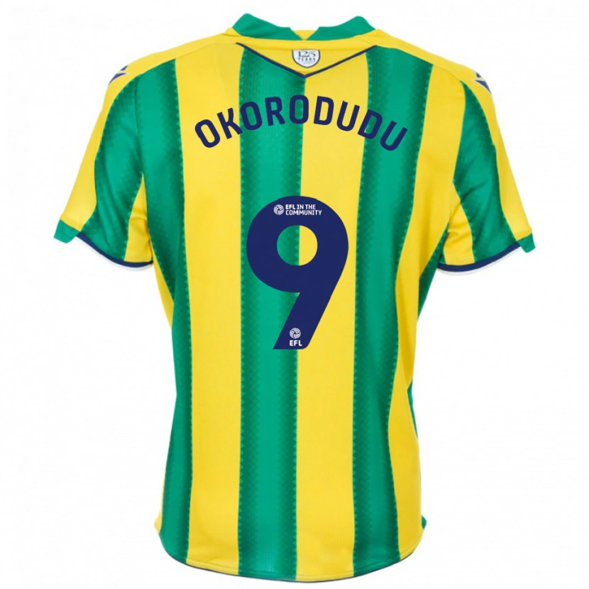 Danxen Hombre Camiseta Adam Okorodudu #9 Amarillo Verde 2ª Equipación 2025/26 La Camisa México
