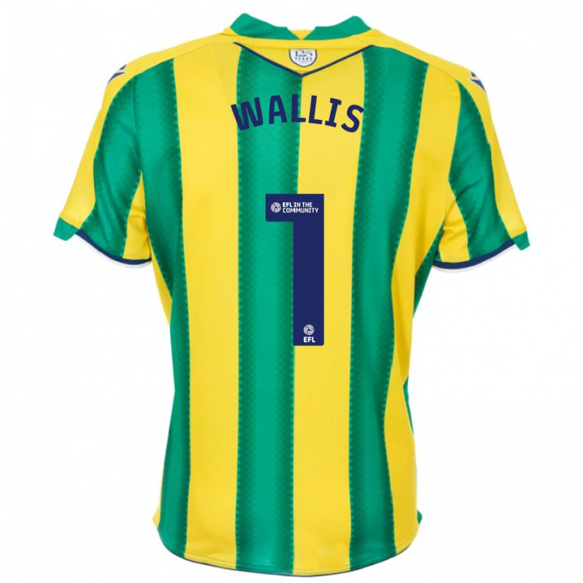Danxen Hombre Camiseta Joe Wallis #1 Amarillo Verde 2ª Equipación 2025/26 La Camisa México