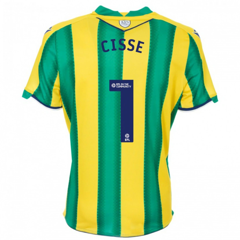 Danxen Hombre Camiseta Ben Cisse #1 Amarillo Verde 2ª Equipación 2025/26 La Camisa México