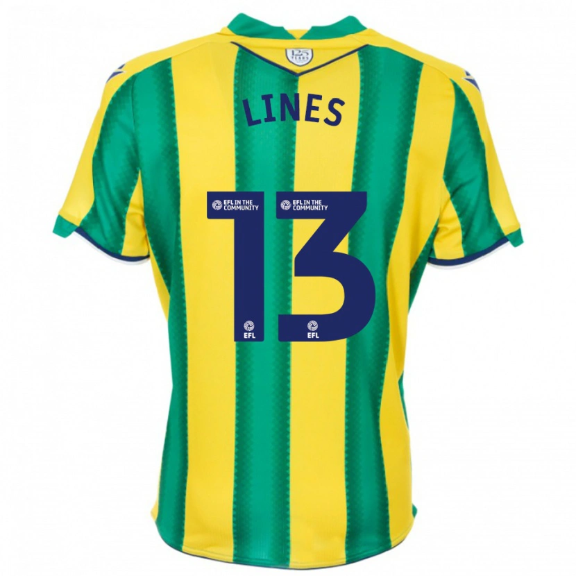 Danxen Hombre Camiseta Jack Lines #13 Amarillo Verde 2ª Equipación 2025/26 La Camisa México