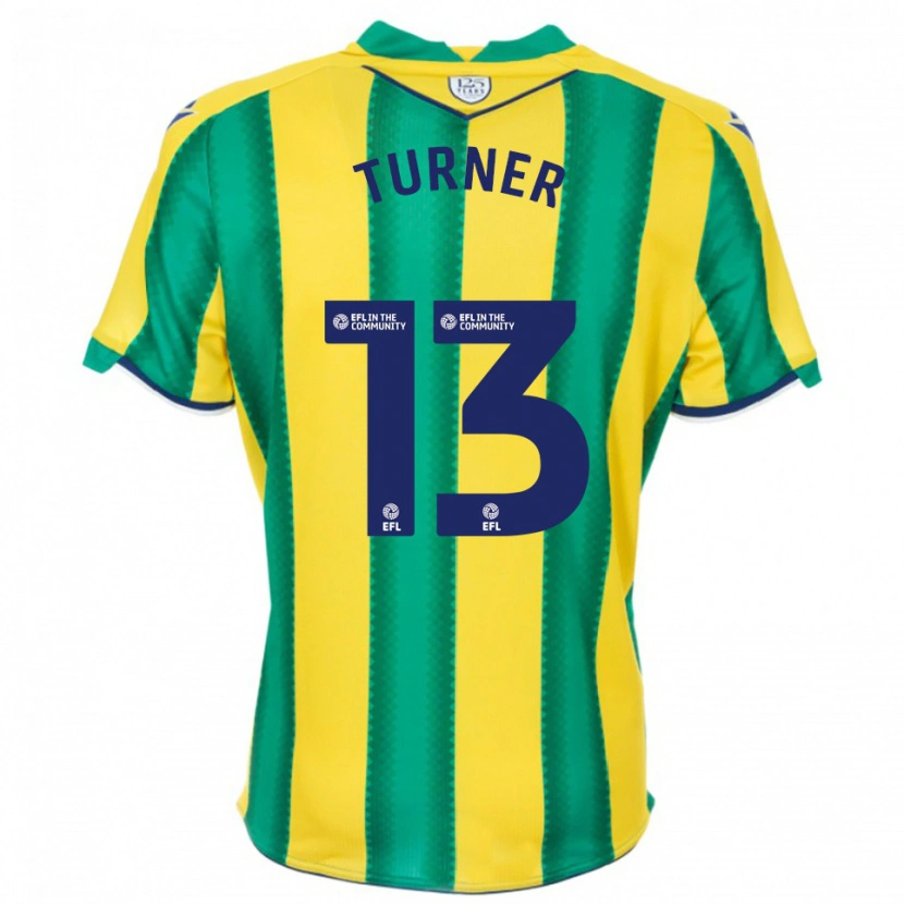 Danxen Hombre Camiseta Shannon Turner #13 Amarillo Verde 2ª Equipación 2025/26 La Camisa México