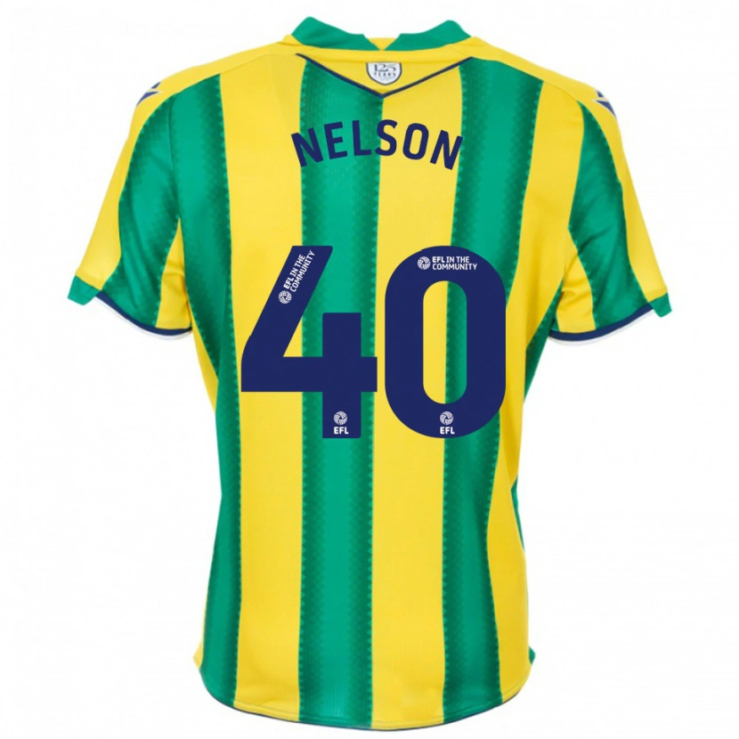 Danxen Hombre Camiseta Deago Nelson #40 Amarillo Verde 2ª Equipación 2025/26 La Camisa México