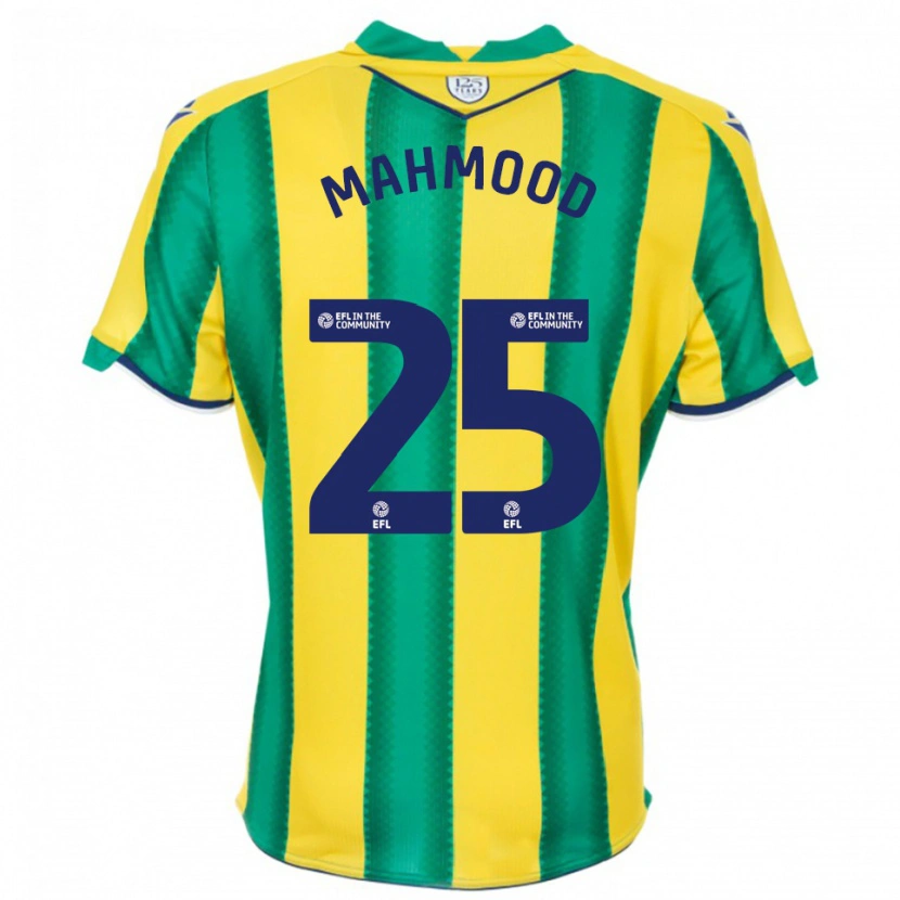 Danxen Hombre Camiseta Mahmood #25 Amarillo Verde 2ª Equipación 2025/26 La Camisa México