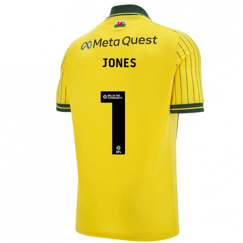 Danxen Hombre Camiseta Elliott Jones #1 Amarillo Verde 2ª Equipación 2025/26 La Camisa México