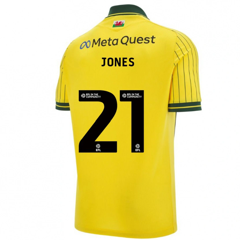 Danxen Hombre Camiseta Lili Jones #21 Amarillo Verde 2ª Equipación 2025/26 La Camisa México
