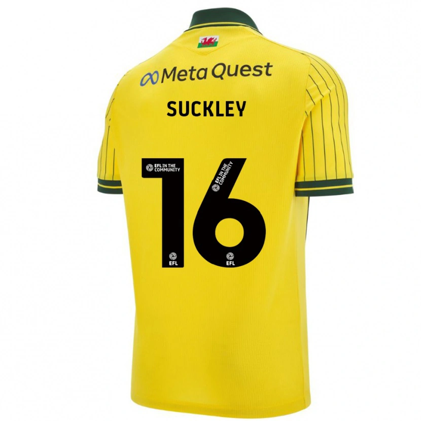 Danxen Hombre Camiseta Ava Suckley #16 Amarillo Verde 2ª Equipación 2025/26 La Camisa México