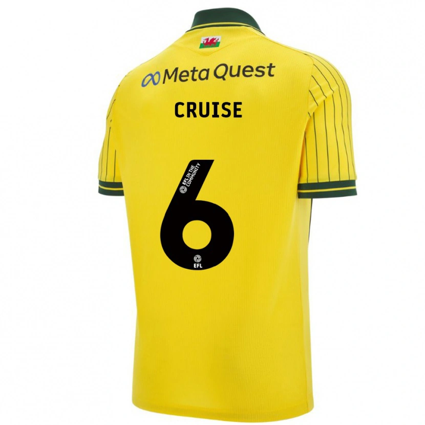 Danxen Hombre Camiseta George Cruise #6 Amarillo Verde 2ª Equipación 2025/26 La Camisa México