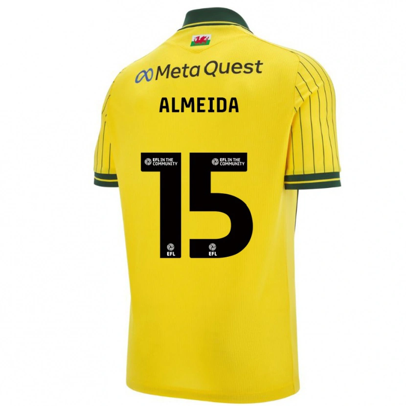 Danxen Hombre Camiseta Daymeon Almeida #15 Amarillo Verde 2ª Equipación 2025/26 La Camisa México