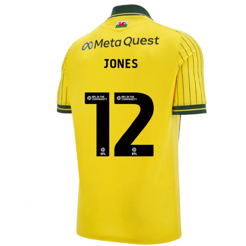 Danxen Hombre Camiseta Carra Jones #12 Amarillo Verde 2ª Equipación 2025/26 La Camisa México