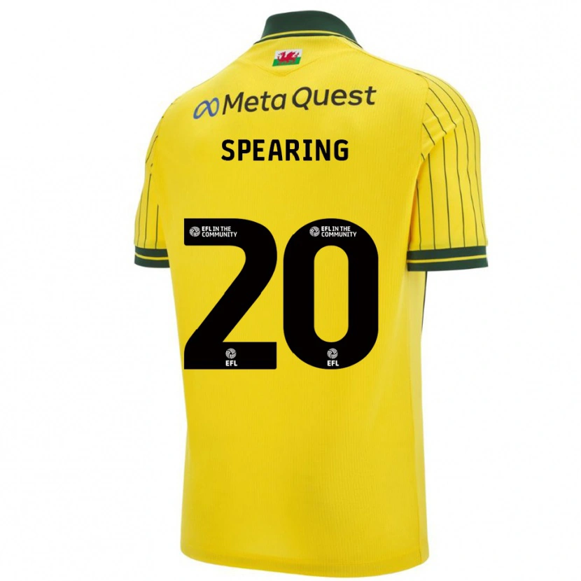 Danxen Hombre Camiseta Natasha Spearing #20 Amarillo Verde 2ª Equipación 2025/26 La Camisa México