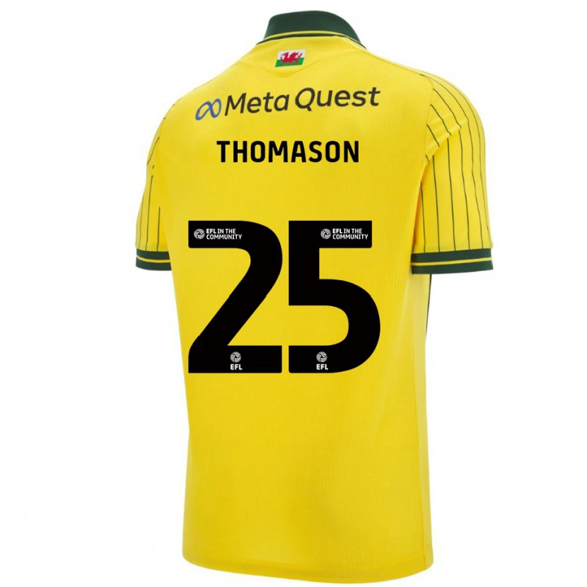 Danxen Hombre Camiseta George Thomason #25 Amarillo Verde 2ª Equipación 2025/26 La Camisa México