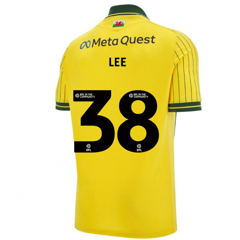 Danxen Hombre Camiseta Elliot Lee #38 Amarillo Verde 2ª Equipación 2025/26 La Camisa México