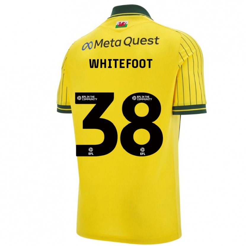 Danxen Hombre Camiseta Lily Whitefoot #38 Amarillo Verde 2ª Equipación 2025/26 La Camisa México