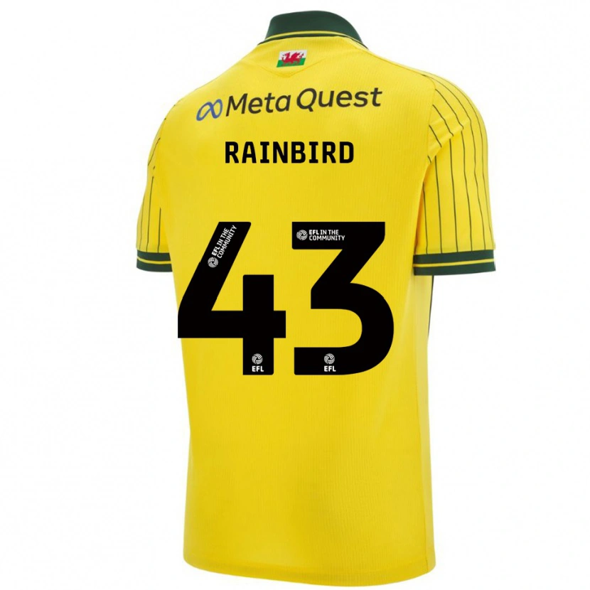 Danxen Hombre Camiseta James Rainbird #43 Amarillo Verde 2ª Equipación 2025/26 La Camisa México