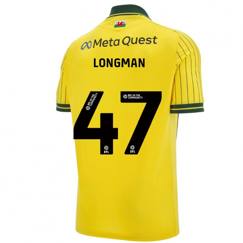 Danxen Hombre Camiseta Ryan Longman #47 Amarillo Verde 2ª Equipación 2025/26 La Camisa México