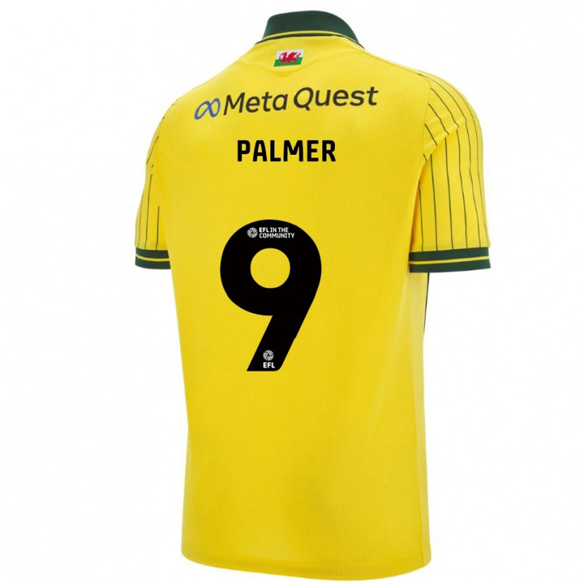 Danxen Hombre Camiseta Ollie Palmer #9 Amarillo Verde 2ª Equipación 2025/26 La Camisa México