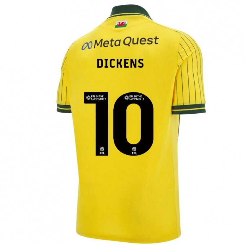 Danxen Hombre Camiseta Tj Dickens #10 Amarillo Verde 2ª Equipación 2025/26 La Camisa México