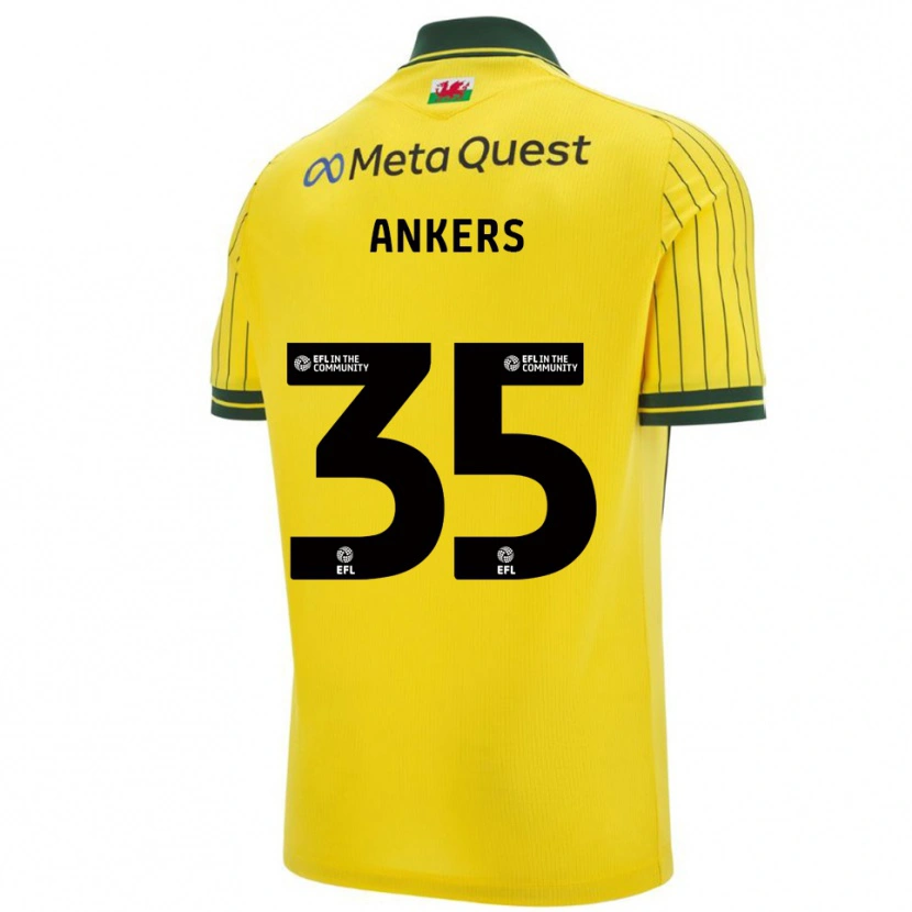 Danxen Hombre Camiseta Chloe Ankers #35 Amarillo Verde 2ª Equipación 2025/26 La Camisa México