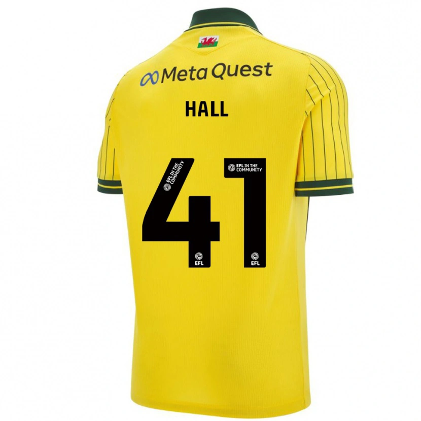 Danxen Hombre Camiseta Liam Hall #41 Amarillo Verde 2ª Equipación 2025/26 La Camisa México
