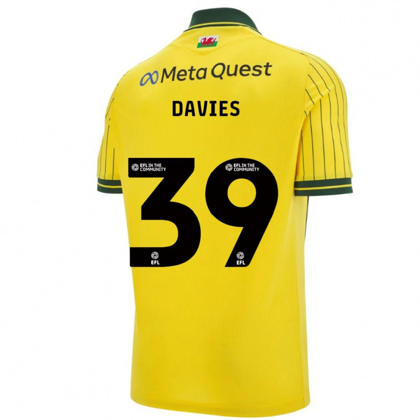 Danxen Hombre Camiseta Daniel Davies #39 Amarillo Verde 2ª Equipación 2025/26 La Camisa México