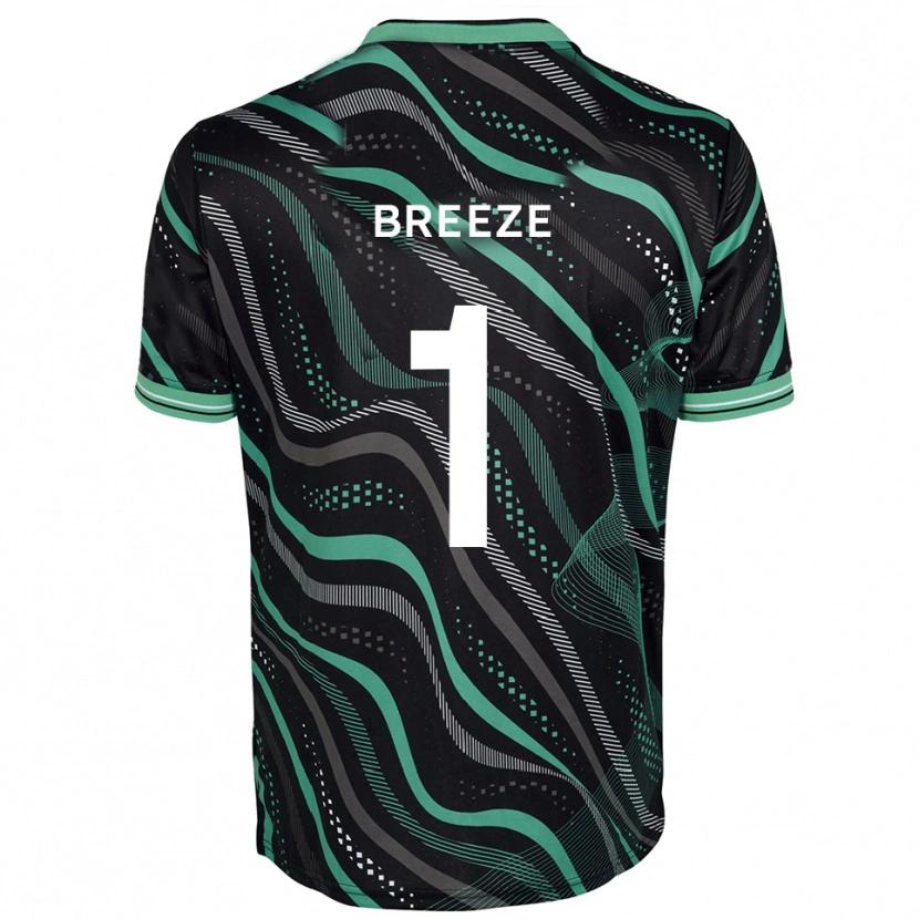 Danxen Hombre Camiseta Gabriel Breeze #1 Negro Verde 2ª Equipación 2025/26 La Camisa México