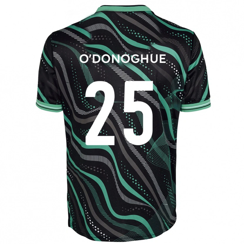 Danxen Hombre Camiseta Freddie O'donoghue #25 Negro Verde 2ª Equipación 2025/26 La Camisa México