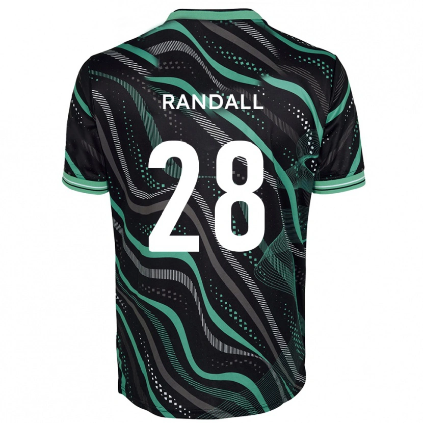 Danxen Hombre Camiseta Thomas Randall #28 Negro Verde 2ª Equipación 2025/26 La Camisa México